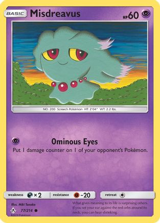 Misdreavus 77/214 - SM  Unbroken Bonds