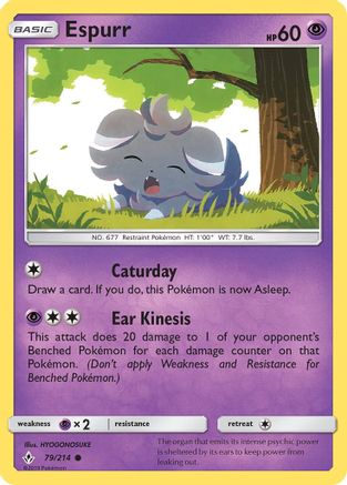 Espurr 79/214 - SM  Unbroken Bonds Reverse Holofoil