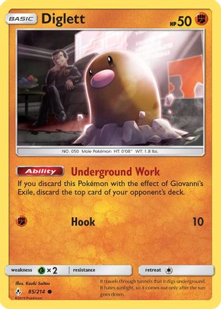 Diglett 85/214 - SM  Unbroken Bonds