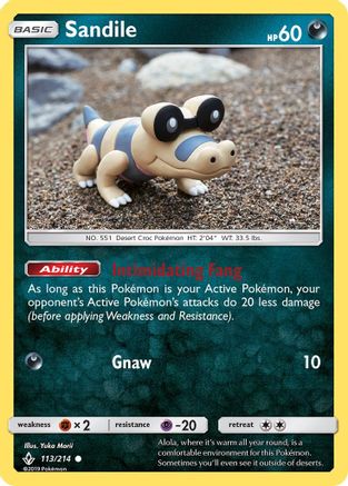 Sandile (113) 113/214 - SM  Unbroken Bonds Reverse Holofoil
