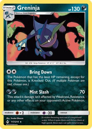 Greninja 117/214 - Unbroken Bonds Holofoil