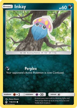Inkay 118/214 - SM  Unbroken Bonds Reverse Holofoil