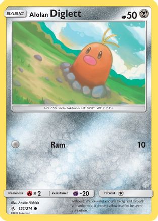 Alolan Diglett 121/214 - Unbroken Bonds Reverse Holofoil