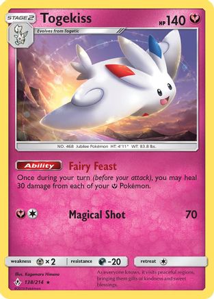 Togekiss 138/214 - Unbroken Bonds Reverse Holofoil