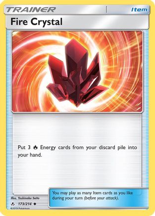 Fire Crystal 173/214 - Unbroken Bonds Reverse Holofoil