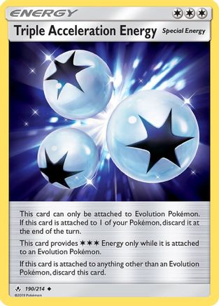 Triple Acceleration Energy 190/214 - Unbroken Bonds Reverse Holofoil