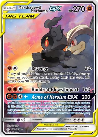 Marshadow & Machamp-GX 199/214 - Unbroken Bonds Holofoil