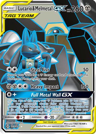 Lucario & Melmetal-GX 203/214 - Unbroken Bonds Holofoil