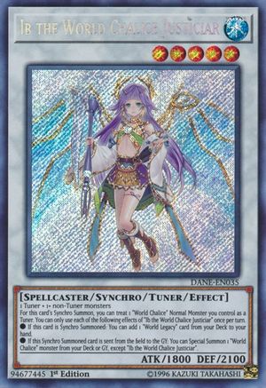 Ib the World Chalice Justiciar (DANE-EN035) - Dark Neostorm 1st Edition