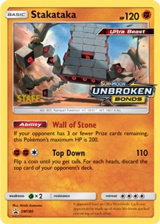 Stakataka - SM180 (Prerelease) [Staff] SM180 - SM Promos Holofoil