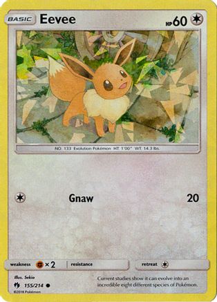 Eevee - 155/214 (Let's Play, Eevee!) (Cracked Ice Holo) 155 - Deck Exclusives Holofoil