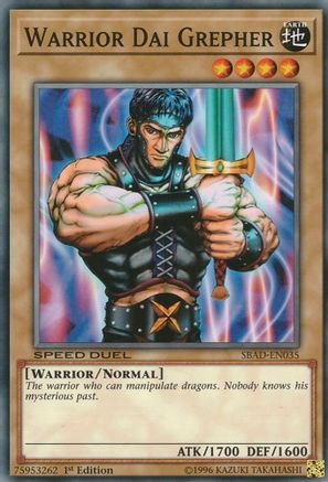 Warrior Dai Grepher (SBAD-EN035) - Speed Duel: Attack from the Deep 1st Edition