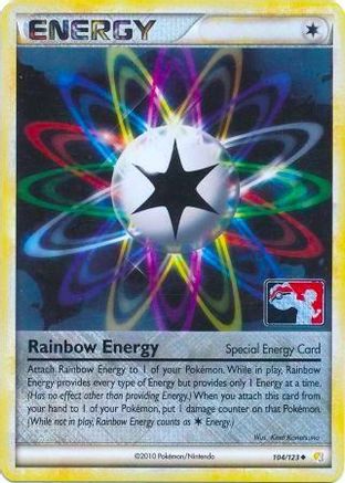 Rainbow Energy - 104/123 (League Promo) 104 - League & Championship Cards Reverse Holofoil