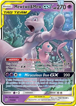 Mewtwo & Mew-GX 71/236 - Unified Minds Holofoil