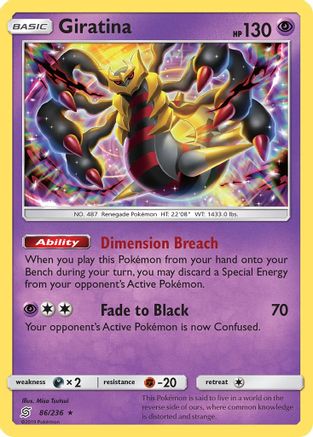 Giratina 86/236 - SM  Unified Minds Reverse Holofoil