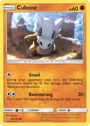 Cubone 105/236 - SM  Unified Minds