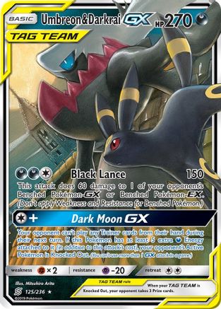 Umbreon & Darkrai-GX 125/236 - Unified Minds Holofoil