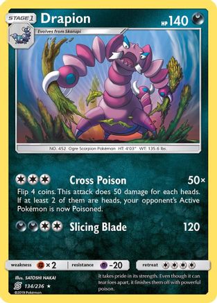 Drapion 134/236 - Unified Minds Reverse Holofoil