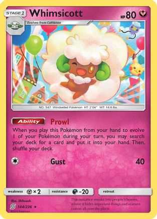 Whimsicott 144/236 - Unified Minds Reverse Holofoil