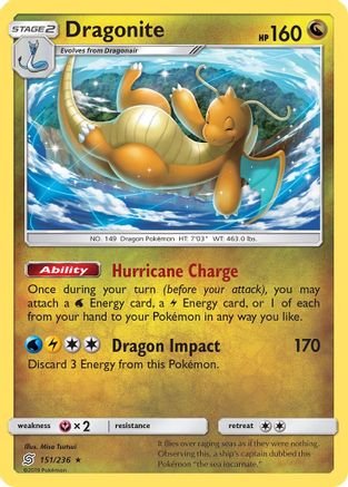 Dragonite 151/236 - Unified Minds Reverse Holofoil