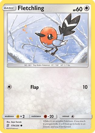 Fletchling 179/236 - SM  Unified Minds Reverse Holofoil