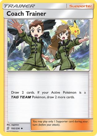 Coach Trainer 192/236 - SM  Unified Minds Reverse Holofoil