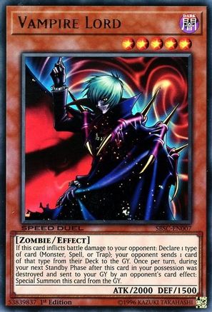 Vampire Lord (SBSC-EN007) - Speed Duel: Scars of Battle 1st Edition