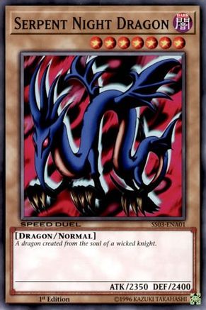 Serpent Night Dragon (SS03-ENA01) - Speed Duel Decks: Ultimate Predators 1st Edition