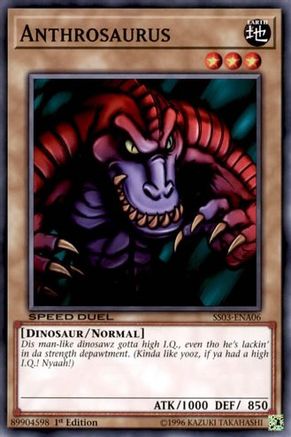 Anthrosaurus - SS03-ENA06 - Speed Duel Decks: Ultimate Predators 1st Edition