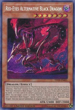 Red-Eyes Alternative Black Dragon (TN19-EN005) - 2019 Gold Sarcophagus Tin Limited