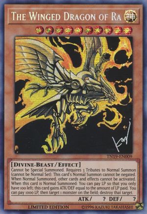 The Winged Dragon of Ra (TN19-EN009) - 2019 Gold Sarcophagus Tin Limited