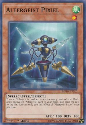 Altergeist Pixiel (MP19-EN010) - 2019 Gold Sarcophagus Tin Mega Pack Unlimited