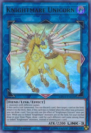 Knightmare Unicorn (MP19-EN028) - 2019 Gold Sarcophagus Tin Mega Pack 1st Edition