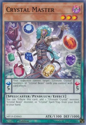 Crystal Master (MP19-EN065) - 2019 Gold Sarcophagus Tin Mega Pack 1st Edition