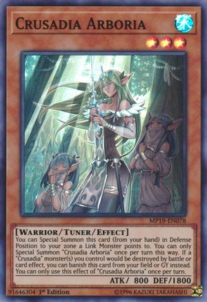 Crusadia Arboria (MP19-EN078) - 2019 Gold Sarcophagus Tin Mega Pack 1st Edition