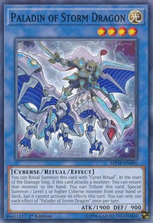 Paladin of Storm Dragon (MP19-EN096) - 2019 Gold Sarcophagus Tin Mega Pack 1st Edition
