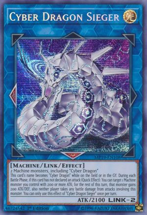 Cyber Dragon Sieger (MP19-EN108) - 2019 Gold Sarcophagus Tin Mega Pack 1st Edition