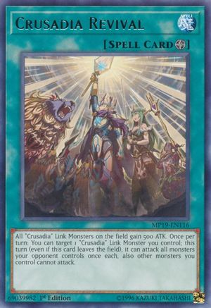 Crusadia Revival (MP19-EN116) - 2019 Gold Sarcophagus Tin Mega Pack 1st Edition