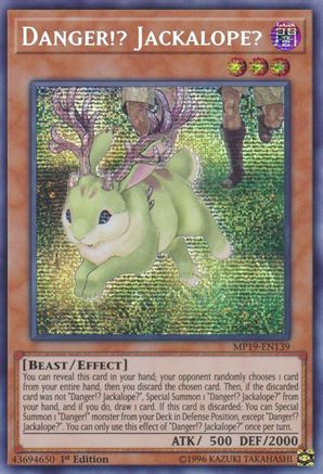 Danger!? Jackalope? (MP19-EN139) - 2019 Gold Sarcophagus Tin Mega Pack 1st Edition