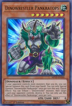 Dinowrestler Pankratops (MP19-EN160) - 2019 Gold Sarcophagus Tin Mega Pack 1st Edition