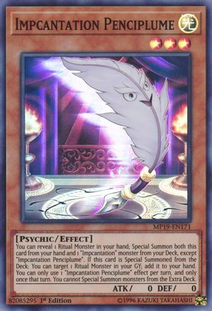 Impcantation Penciplume (MP19-EN171) - 2019 Gold Sarcophagus Tin Mega Pack 1st Edition