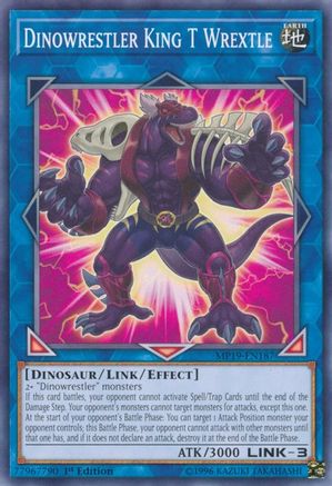 Dinowrestler King T Wrextle (MP19-EN187) - 2019 Gold Sarcophagus Tin Mega Pack 1st Edition