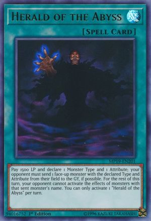 Herald of the Abyss (MP19-EN201) - 2019 Gold Sarcophagus Tin Mega Pack 1st Edition