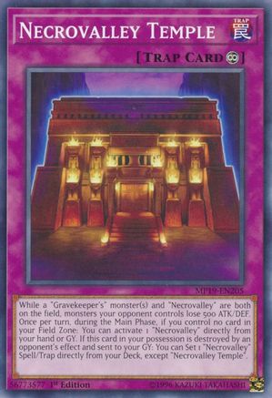 Necrovalley Temple (MP19-EN205) - 2019 Gold Sarcophagus Tin Mega Pack Unlimited