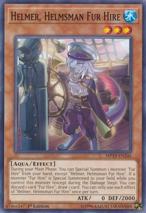 Helmer, Helmsman Fur Hire (MP19-EN246) - 2019 Gold Sarcophagus Tin Mega Pack 1st Edition