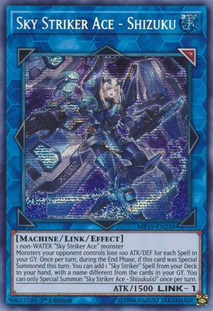 Sky Striker Ace - Shizuku (MP19-EN258) - 2019 Gold Sarcophagus Tin Mega Pack 1st Edition