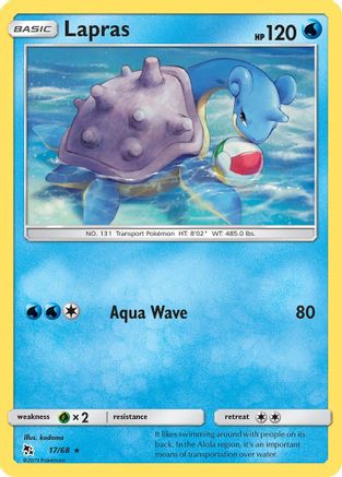 Lapras 17/68 - Hidden Fates Reverse Holofoil