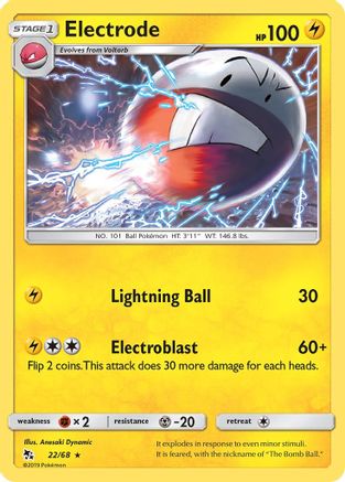 Electrode 22/68 - Hidden Fates Reverse Holofoil