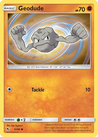 Geodude 33/68 - Hidden Fates Reverse Holofoil