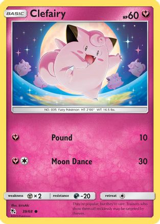 Clefairy (39) 39/68 - Hidden Fates